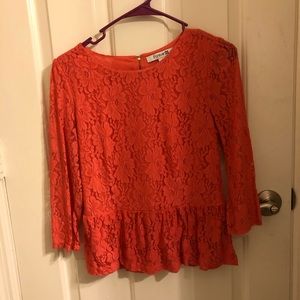 Forever 21 Lace Peplum Top